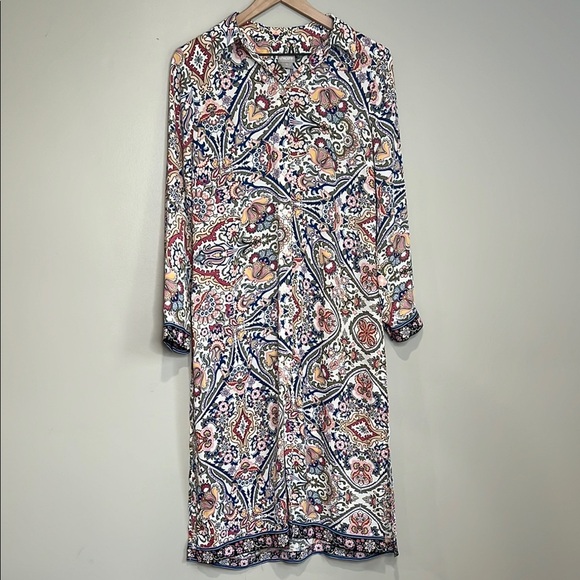 Chicos Long Paisley Cardigan Women’s 0 (us 4/6) - Picture 1 of 12
